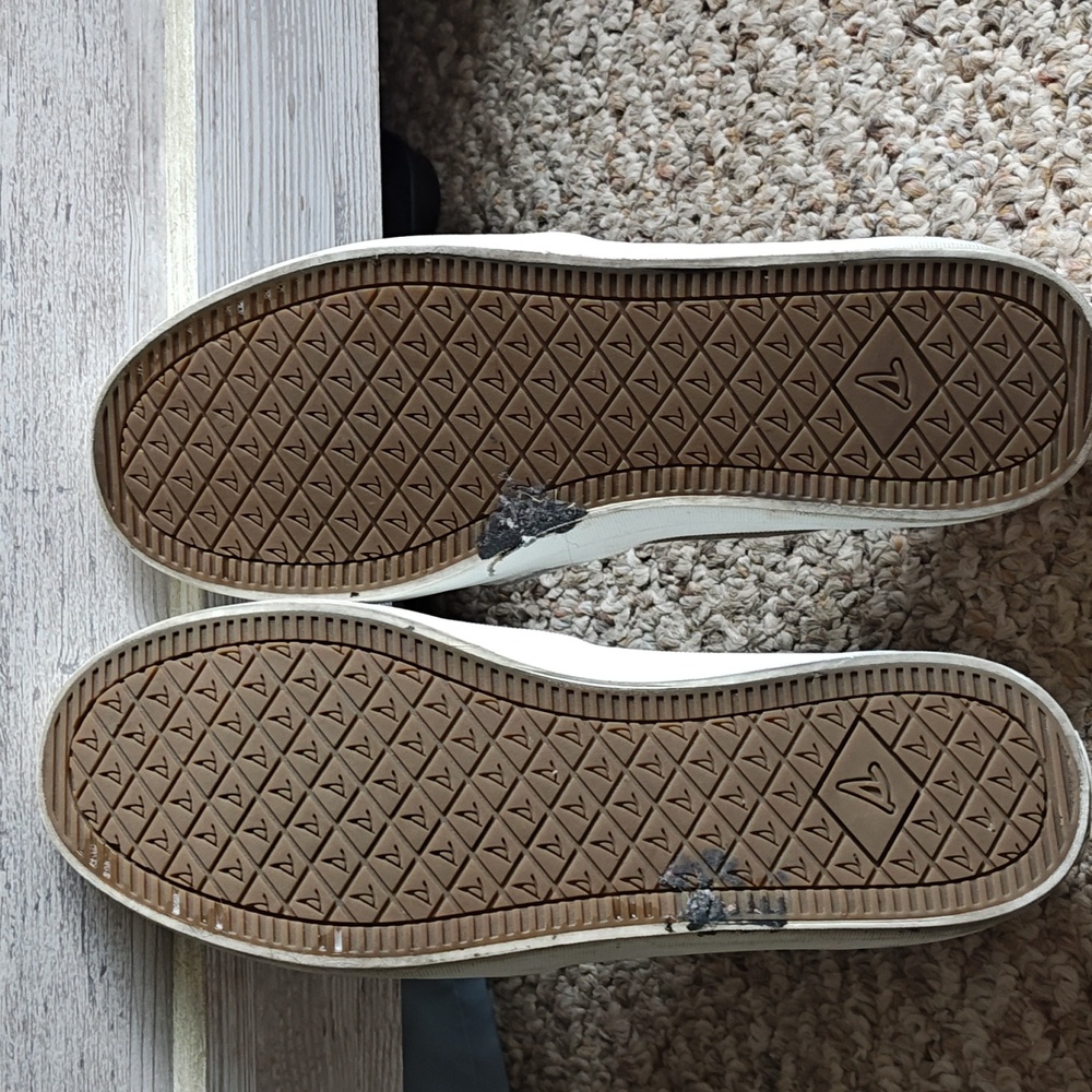 Sperry White w/ Rose Gold Accent Slip-On Sneakers Size 9 - Picture 4 of 7